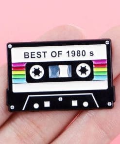 Alternative view of Retro Tape 'Best of 1980s' Enamel Pin