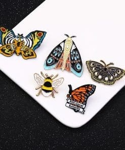 Alternative view of Anti Social Butterfly Enamel Pin