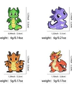 Alternative view of Little Purple Dragon Enamel Pin