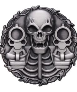 Retro Silver Skeleton 'Cool Punk' Enamel Pin