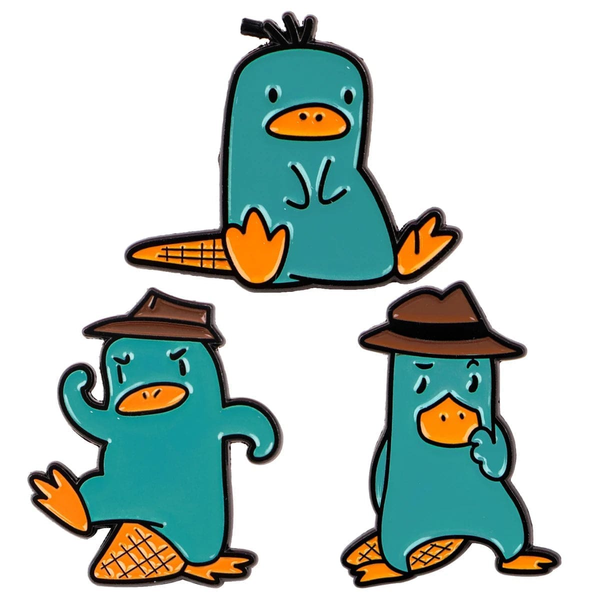 Phineas and Ferb ‘Set of 3 Perry the Platypus’ Enamel Pin