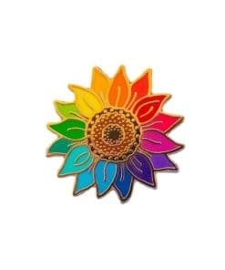 Sunflower Rainbow Enamel Pin