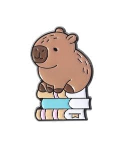 Student Capybara 'Book Lover' Enamel Pin