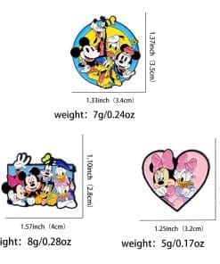 Mickey Mouse and Friends 'Minnie and Daisy | BFF Heart' Enamel Pin - Image 5