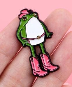Alternative view of Cowboy Frog 'Set of 2 Punk' Enamel Pin