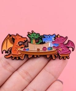 Alternative view of Dungeons And Dragons ‘D20 Meeting’ Enamel Pin