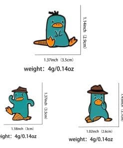 Phineas and Ferb ‘Set of 3 Perry the Platypus’ Enamel Pin - Image 3
