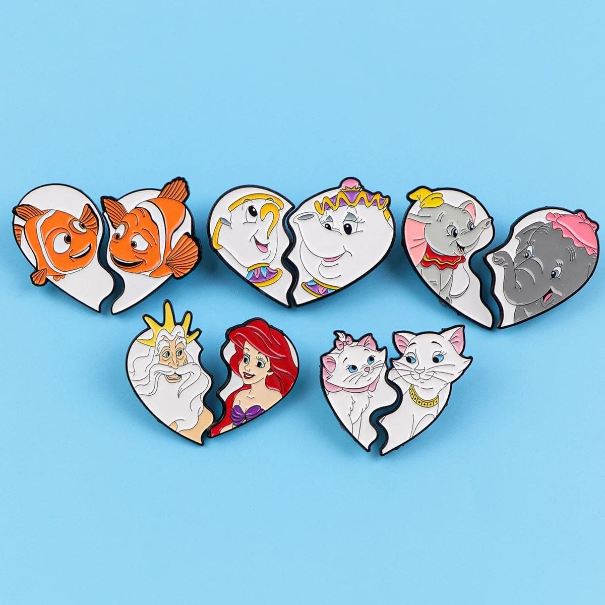 Dumbo 'Heart Pieces | Dumbo and Mrs. Jumbo' Enamel Pin - Image 2