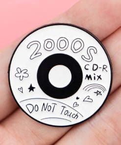 Alternative view of 2000s CD 'Do Not Touch' Enamel Pin