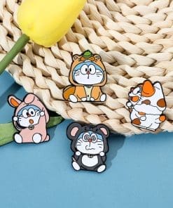 Alternative view of Doraemon 'Set of 4 Animal Suit' Enamel Pin