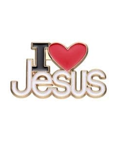 I Love Jesus | Gold Plate Enamel Pin