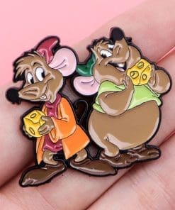 Alternative view of Cinderella ‘Jaq and Gus | Eating Cheese’ Enamel Pin