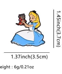 Alice in Wonderland ‘Alice and Dinah’ Enamel Pin - Image 4