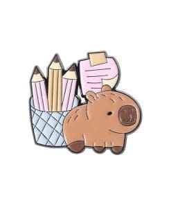 Student Capybara 'Pencil and Paper' Enamel Pin