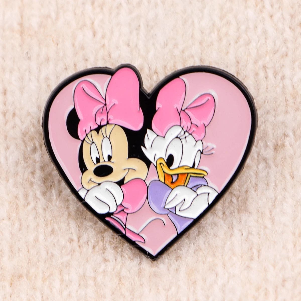 Mickey Mouse and Friends 'Minnie and Daisy | BFF Heart' Enamel Pin - Image 2