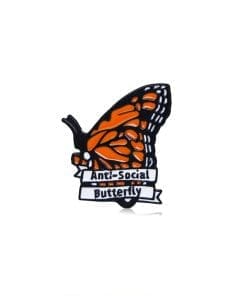 Anti Social Butterfly Enamel Pin