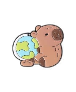 Student Capybara 'Geography' Enamel Pin
