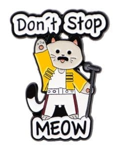 Rockstar Cat 'Don't Stop Meow' Enamel Pin