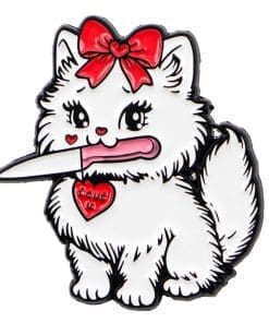 Cute Cat 'I Cut You' Enamel Pin