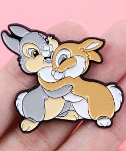 Alternative view of Bambi ‘Thumper and Miss Bunny’ Enamel Pin