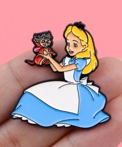Alternative view of Alice in Wonderland ‘Alice and Dinah’ Enamel Pin