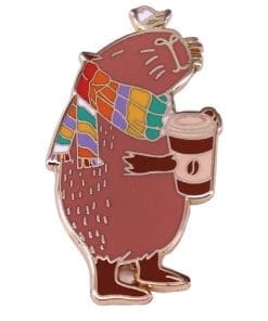 Capybara 'Coffee Winter' Enamel Pin