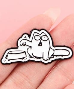 Alternative view of Funny Lazy Cat Enamel Pin