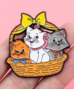 Alternative view of The Aristocats ‘Marie and Pals | Yellow Bow Basket’ Enamel Pin
