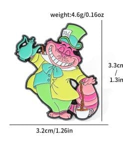 Alice in Wonderland ‘Set of 5 Cheshire Inspired’ Enamel Pin - Image 3