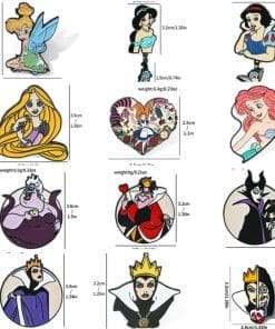 Classic Princess and Witches Set of 12 Enamel Pin