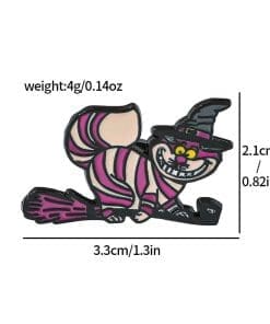Alice in Wonderland ‘Set of 5 Cheshire Inspired’ Enamel Pin - Image 4