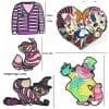 Alice in Wonderland ‘Set of 5 Cheshire Inspired’ Enamel Pin