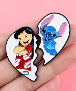 Alternative view of Heart Pieces Lilo and Stitch Enamel Pin