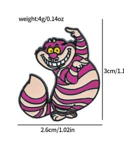 Alice in Wonderland ‘Set of 5 Cheshire Inspired’ Enamel Pin - Image 6