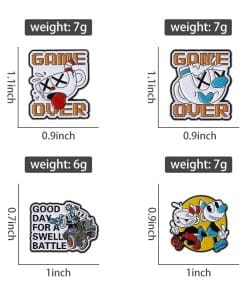 The Cuphead Show! 'Game Over Mugman' Enamel Pin - Image 4