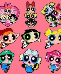 Alternative view of Powerpuff Girls ‘Buttercup | Luigi Cap’ Enamel Pin