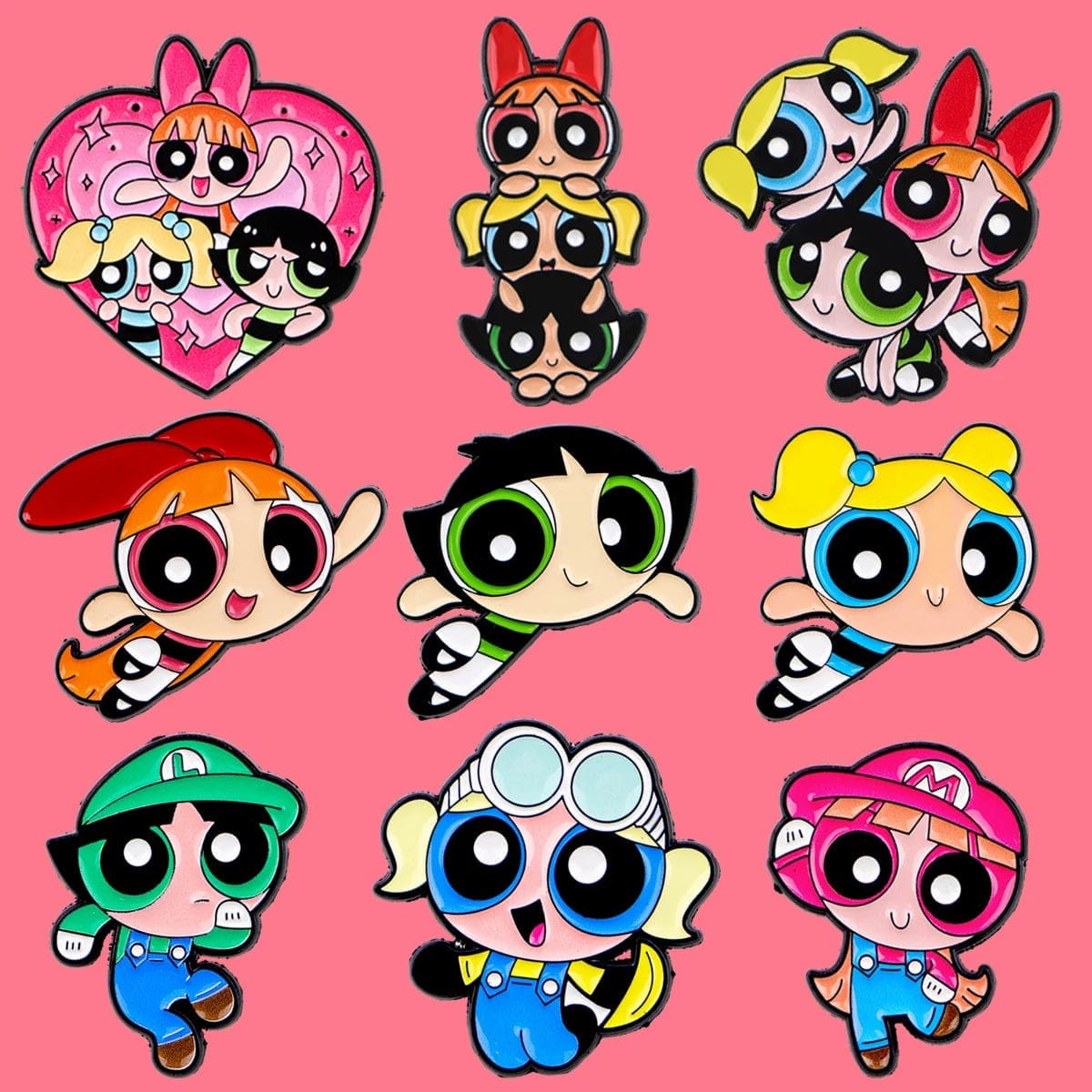 Powerpuff Girls ‘Blossom | Mario Cap’ Enamel Pin - Image 2