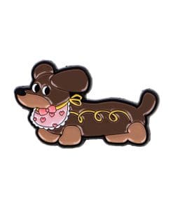 Dachshund 'Pink Bib' Enamel Pin