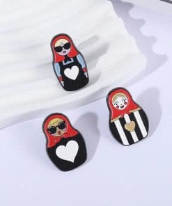 Alternative view of Russian Doll 'Matryoshka | Moscow' Enamel Pin