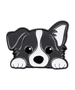 Lovely Pet 'Peeking Border Collie' Enamel Pin