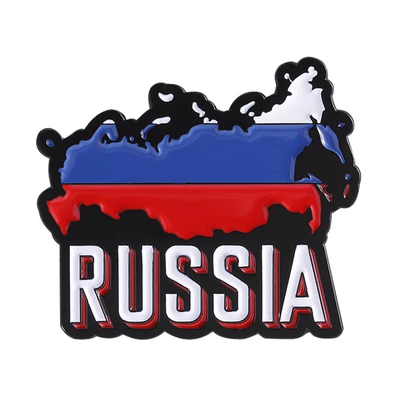 Russian 'Map and Flag' Enamel Pin