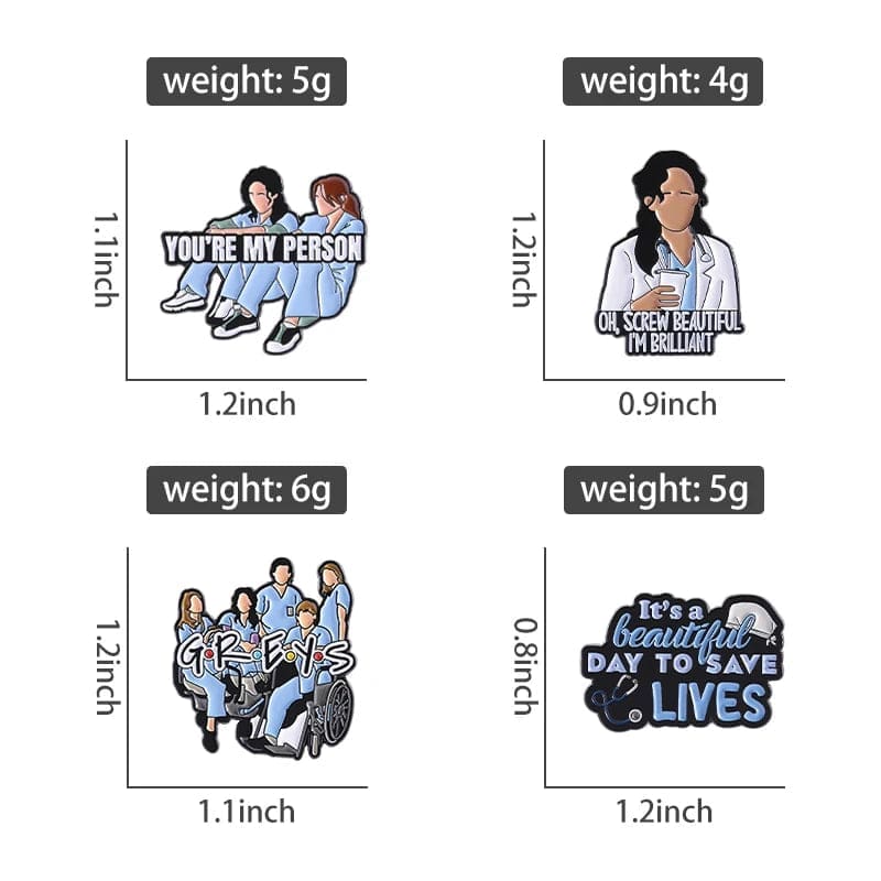 Grey’s Anatomy ‘Dr. Yang | Oh Screw Beautiful I'm Brilliant’ Enamel Pin - Image 4