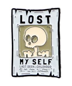 Funny Skull 'Lost Myself | Last Seen Childhood' Enamel Pin