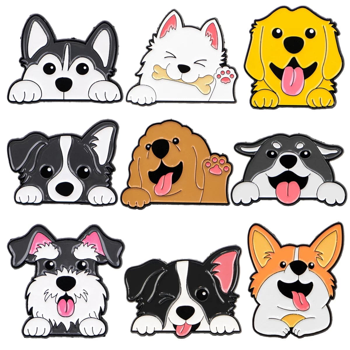 Lovely Pet 'Peeking Samoyed' Enamel Pin - Image 4