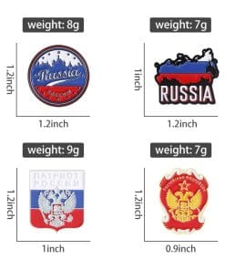 Russian Coat of arms 'Patriotic Flag' Enamel Pin - Image 3