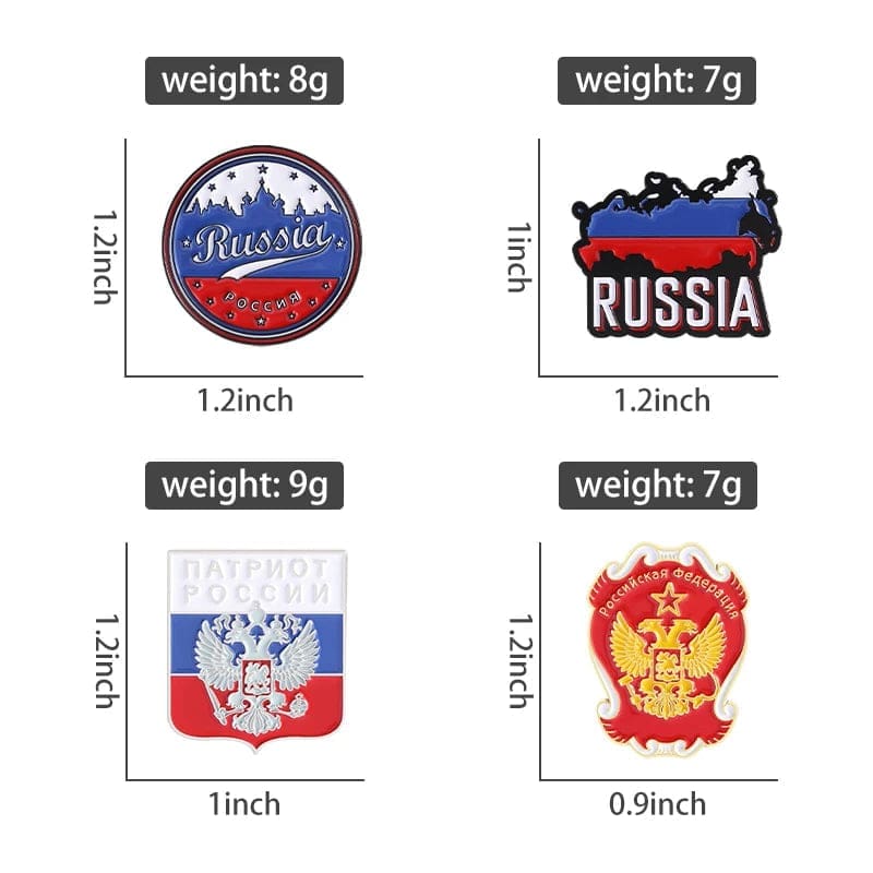 Russian 'Map and Flag' Enamel Pin - Image 3