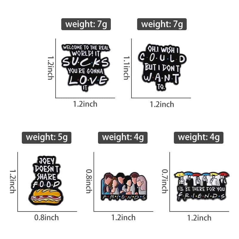 Friends Meme 'Welcome To the Real World' Enamel Pin - Image 4