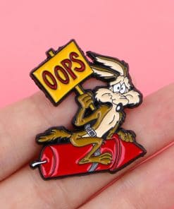 Alternative view of Wile E. Coyote ‘Oops Bomb’ Enamel Pin