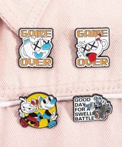 Alternative view of The Cuphead Show! 'Set of 4 Cuphead and Mugman' Enamel Pin