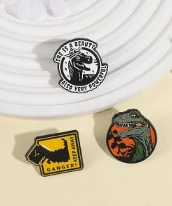 Alternative view of Jurassic World 'She Is A Beauty Also Very Powerful' Enamel Pin